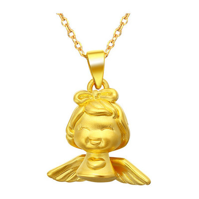 粵通999千足金天使寶寶福星吊墜 精致3D硬金工藝，靈動(dòng)寓意傳福